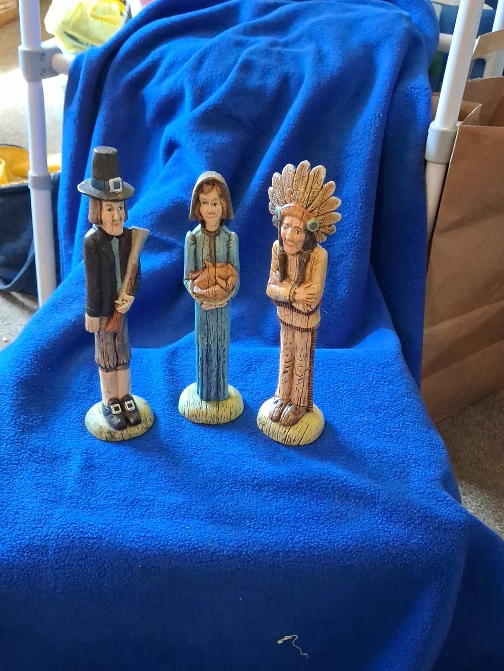 Blue Wooden Figurine Set - Home Party Supplies